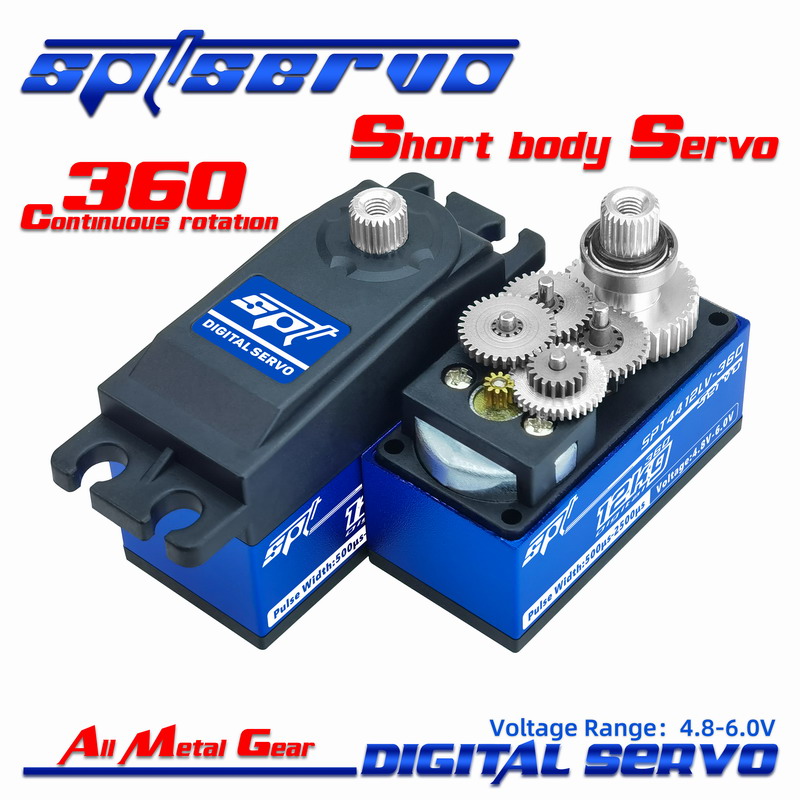 Short Body/360 Continuous Rotation/SPT4412LV-360/SPT Servo/Metal gear/Digital servo