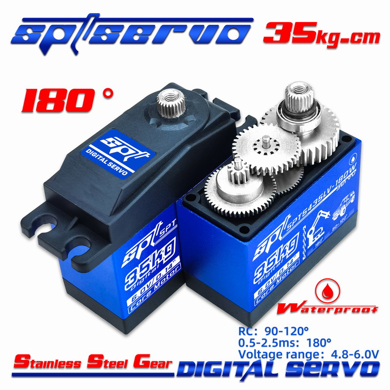 SPT5435LV-180W/Waterproof/35kg/Remote Control Car/SPT Servo/Large torque/Large angle/Metal gear/Digital servo