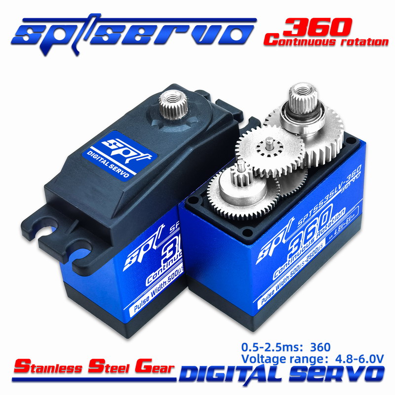 SPT5535LV-360/360 Continuous Rotation/SPT Servo/Large torque/Large angle/Metal gear/Digital servo