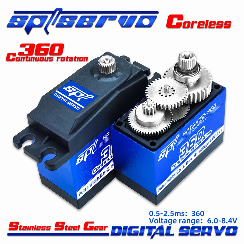 SPT5632-360/360 Continuous Rotation/SPT Servo/Large torque/Large angle/Metal gear/Digital servo